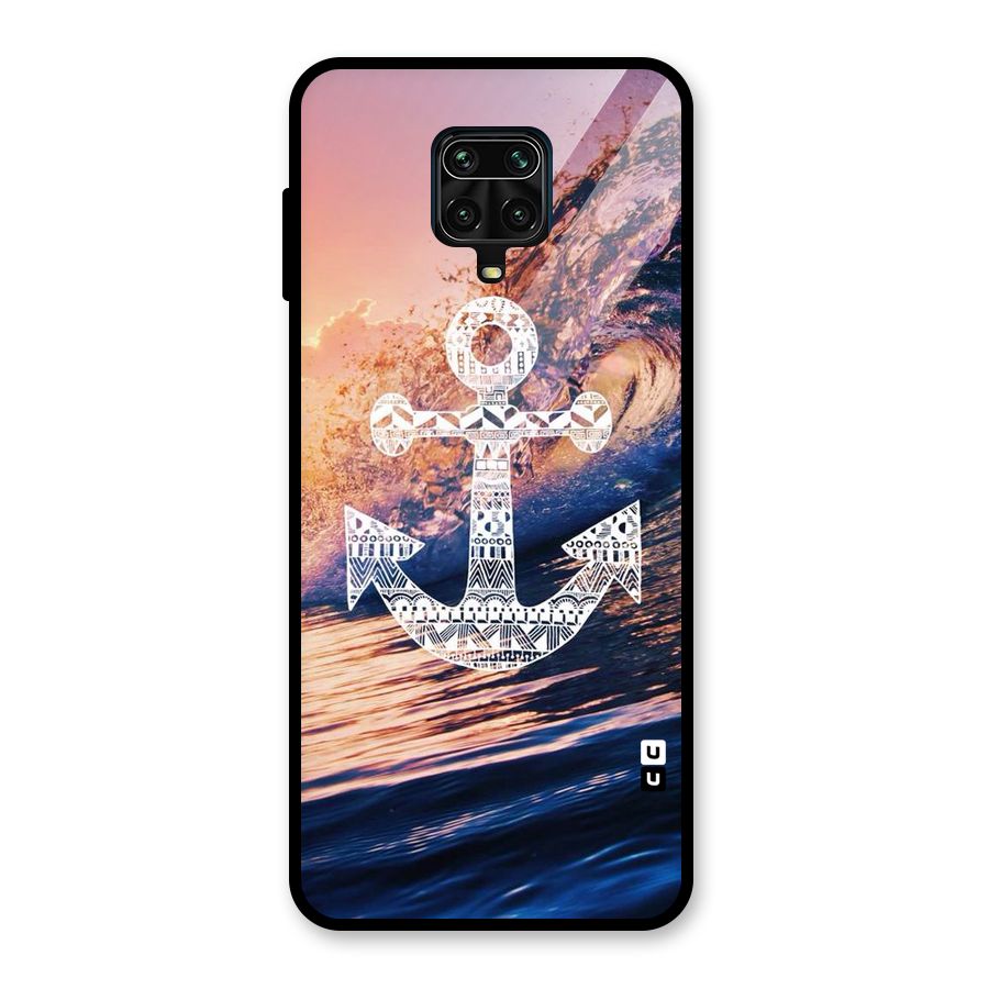 Ocean Anchor Wave Glass Back Case for Poco M2 Pro