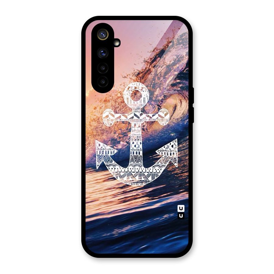 Ocean Anchor Wave Glass Back Case for Realme 6i