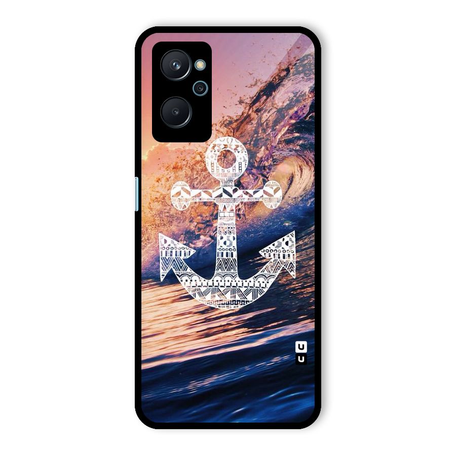Ocean Anchor Wave Glass Back Case for Realme 9i