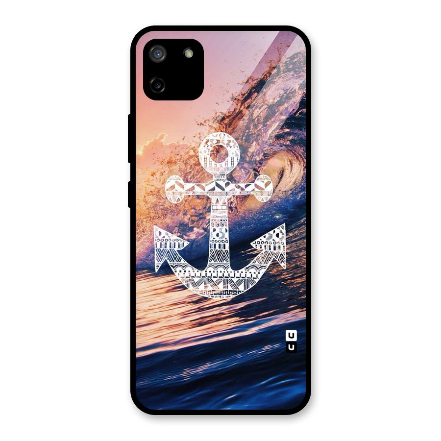 Ocean Anchor Wave Glass Back Case for Realme C11