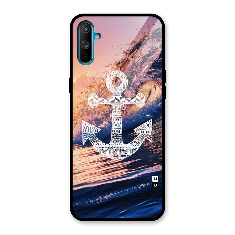 Ocean Anchor Wave Glass Back Case for Realme C3