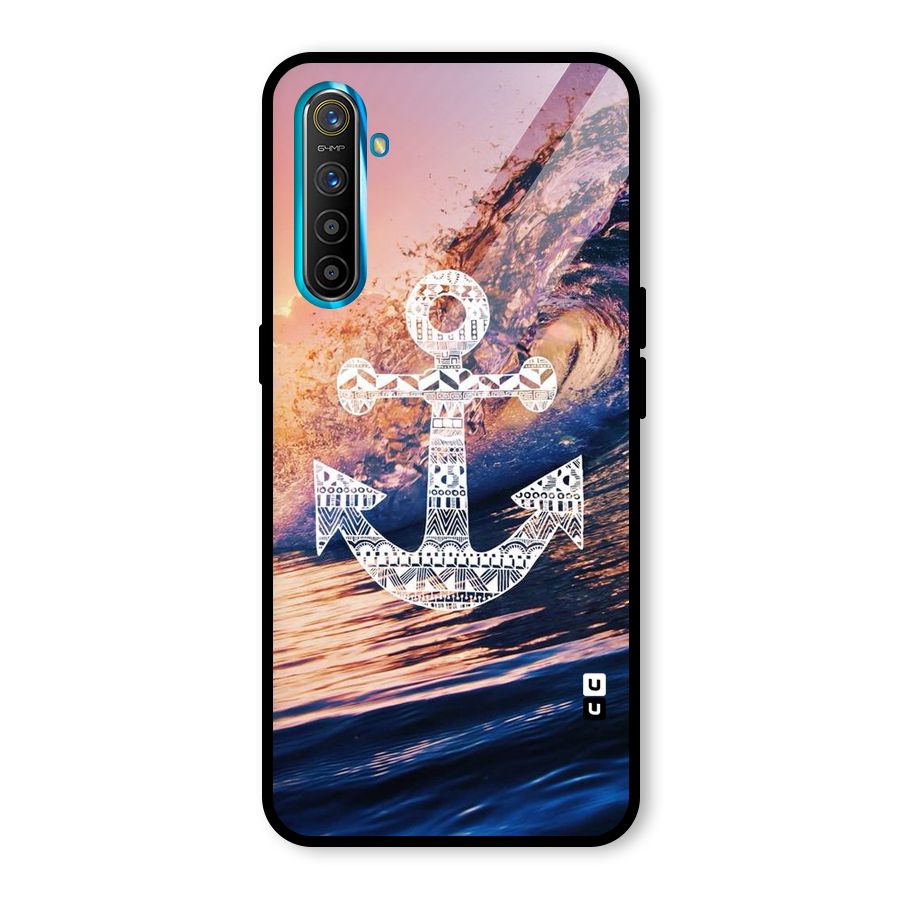 Ocean Anchor Wave Glass Back Case for Realme XT