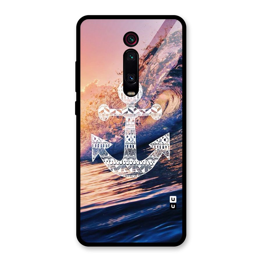 Ocean Anchor Wave Glass Back Case for Redmi K20 Pro