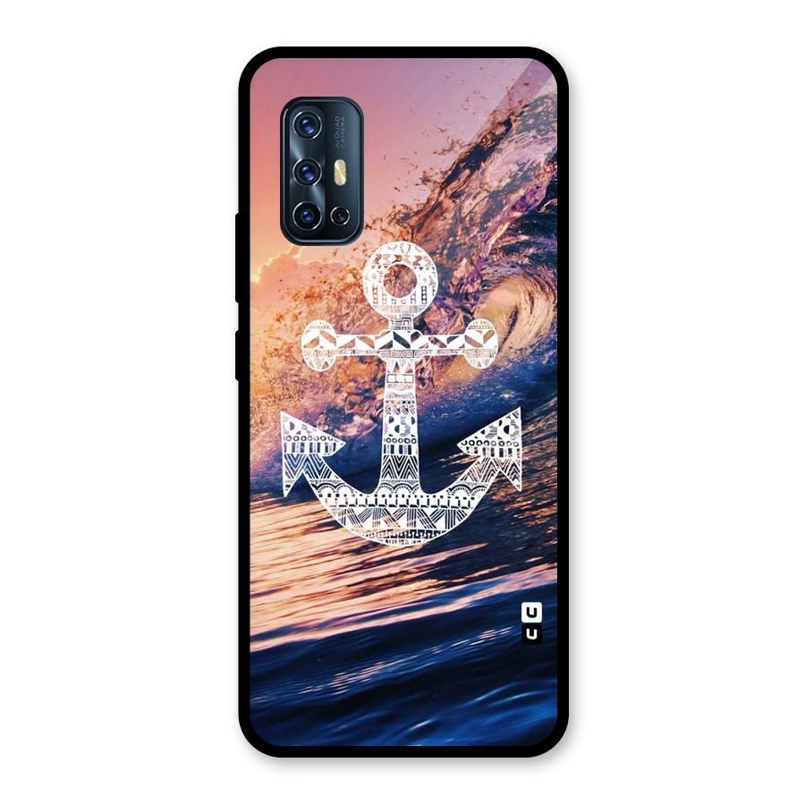 Ocean Anchor Wave Glass Back Case for Vivo V17