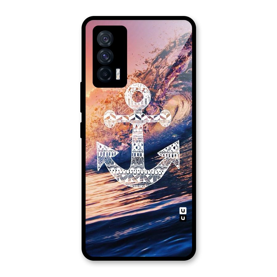 Ocean Anchor Wave Glass Back Case for Vivo iQOO 7 5G
