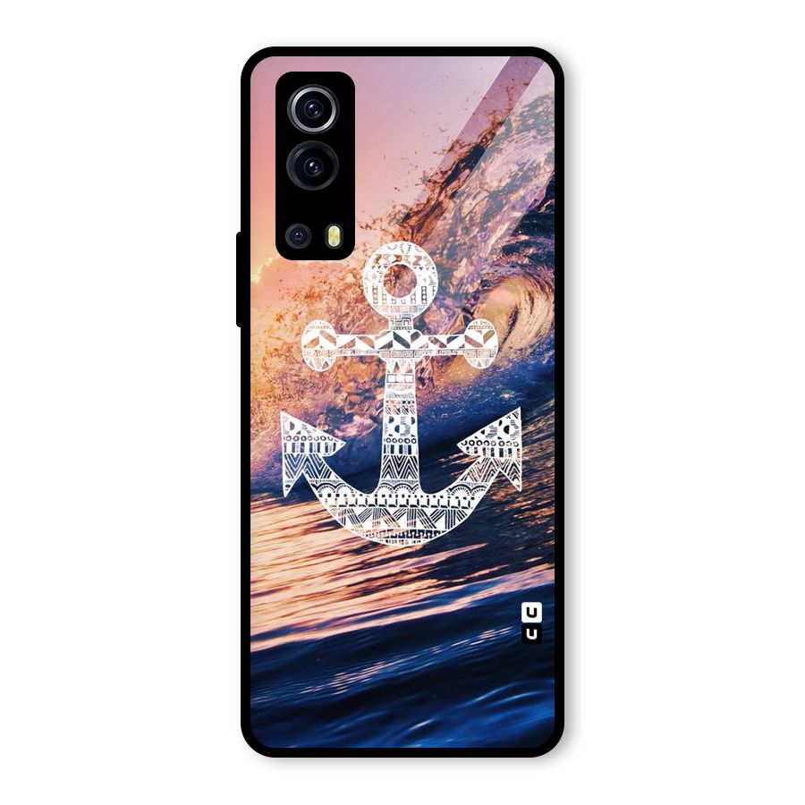 Ocean Anchor Wave Glass Back Case for Vivo iQOO Z3