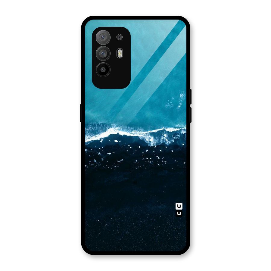 Ocean Blues Glass Back Case for Oppo F19 Pro Plus 5G