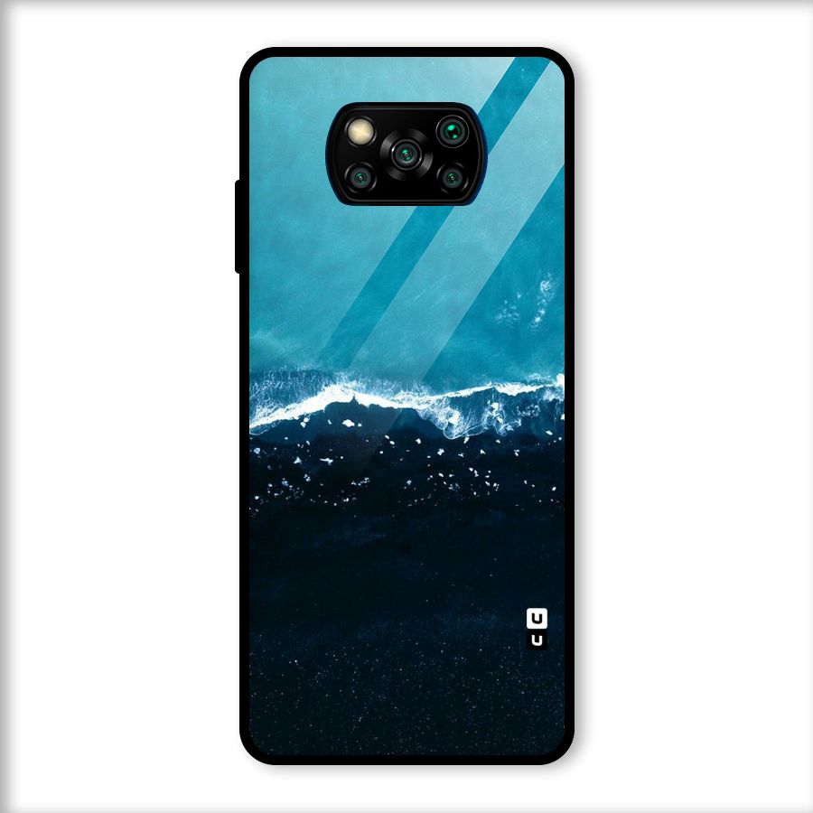 Ocean Blues Glass Back Case for Poco X3