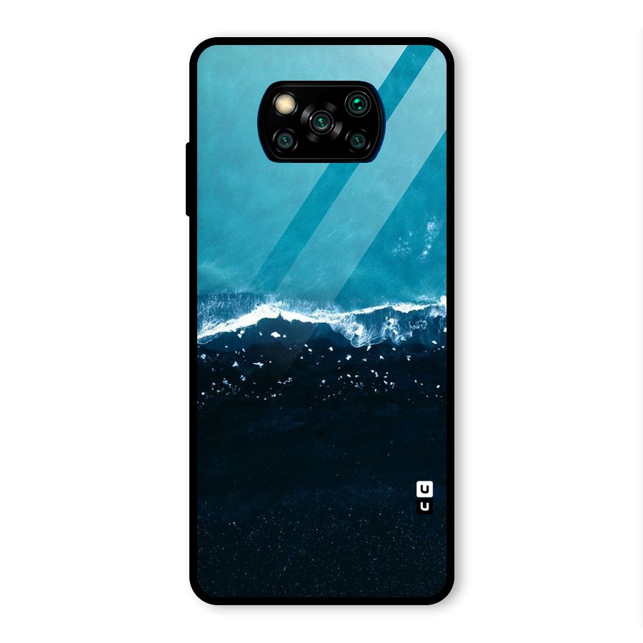 Ocean Blues Glass Back Case for Poco X3 Pro