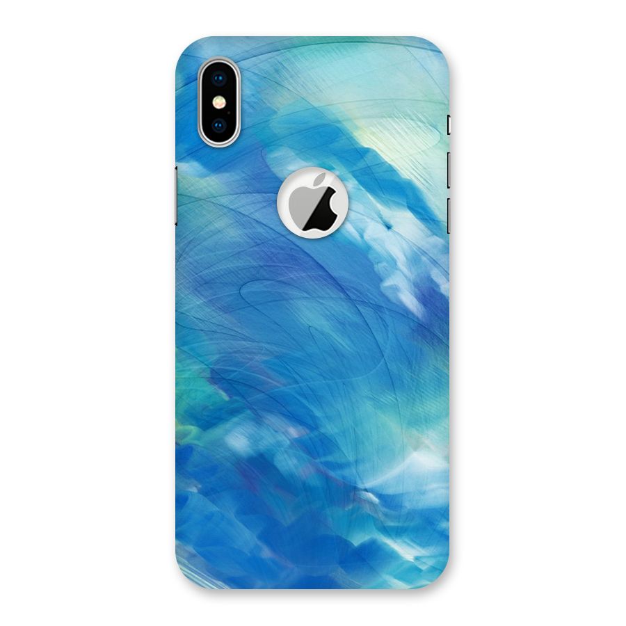 Ocean Mist Back Case for iPhone XS Logo Cut