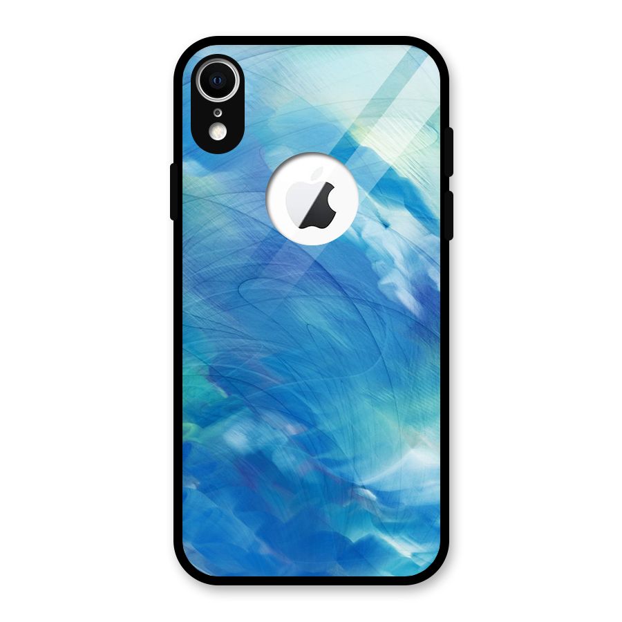 Ocean Mist Glass Back Case for iPhone XR Logo Cut