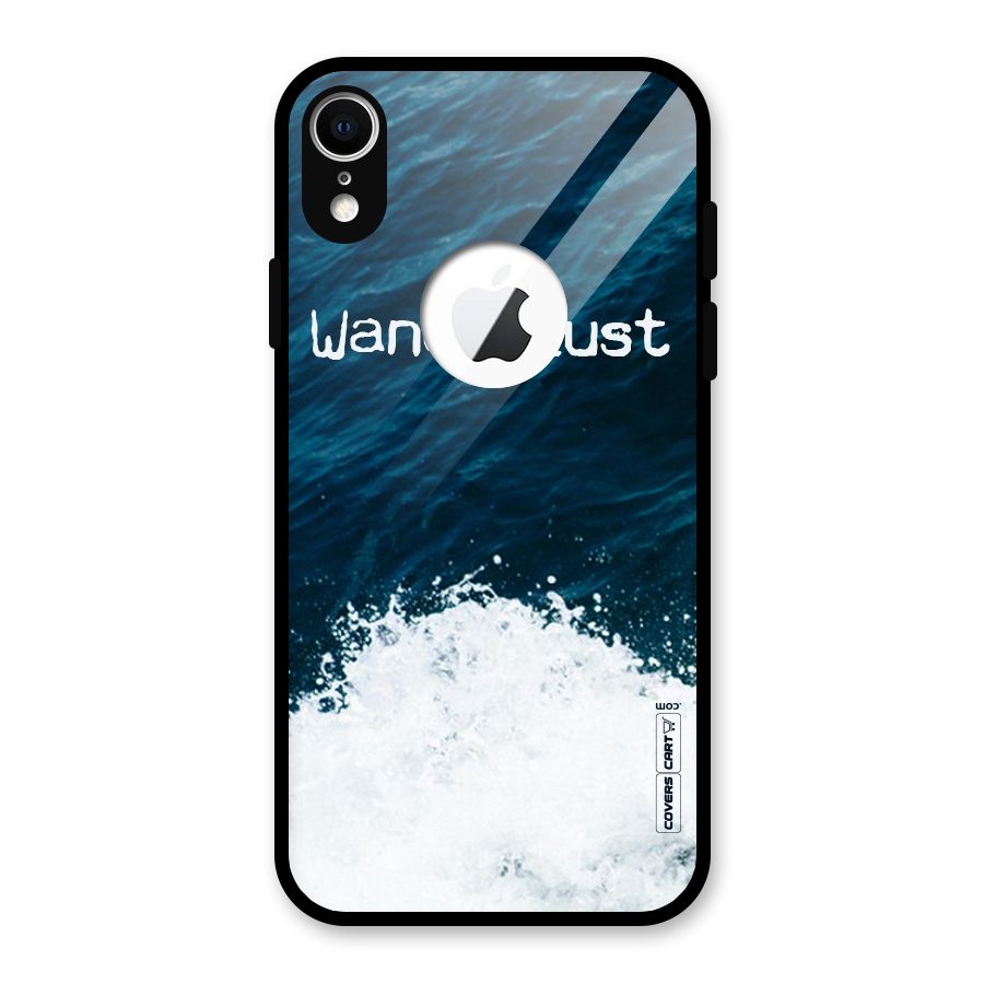 Ocean Wanderlust Glass Back Case for iPhone XR Logo Cut