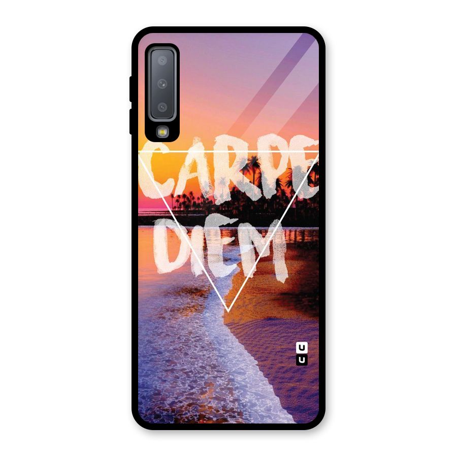 Oceanic Diem Glass Back Case for Galaxy A7 (2018)