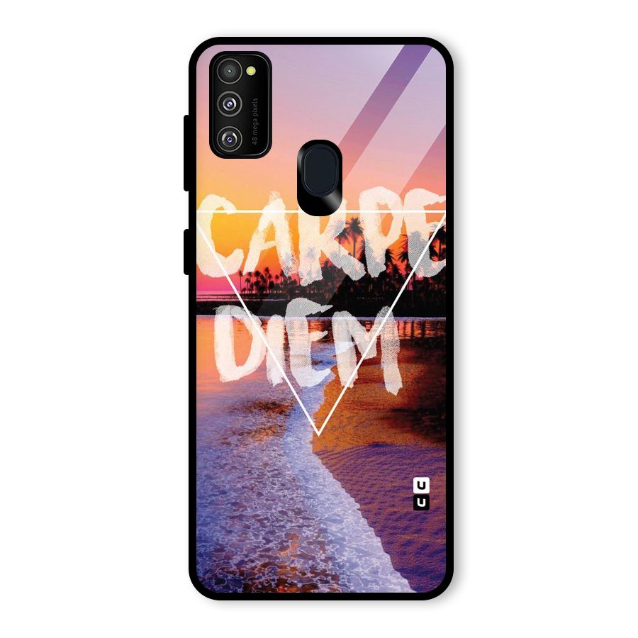 Oceanic Diem Glass Back Case for Galaxy M30s