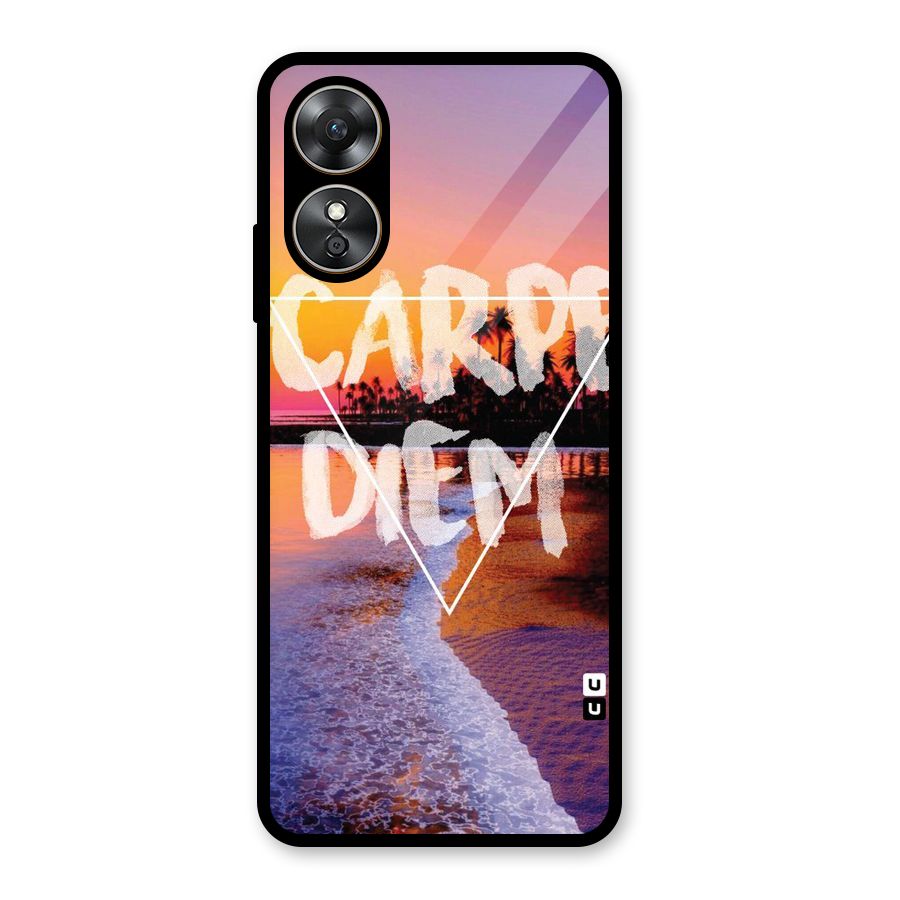 Oceanic Diem Glass Back Case for Oppo A17