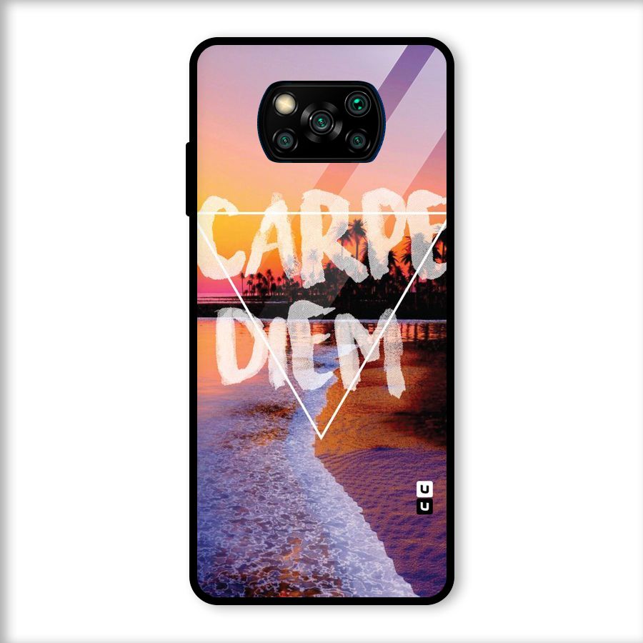 Oceanic Diem Glass Back Case for Poco X3