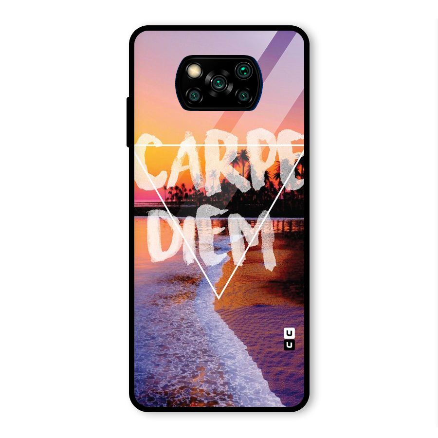 Oceanic Diem Glass Back Case for Poco X3 Pro
