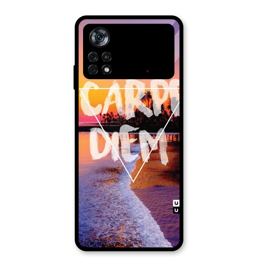 Oceanic Diem Glass Back Case for Poco X4 Pro 5G