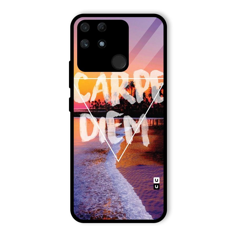 Oceanic Diem Glass Back Case for Realme Narzo 50A