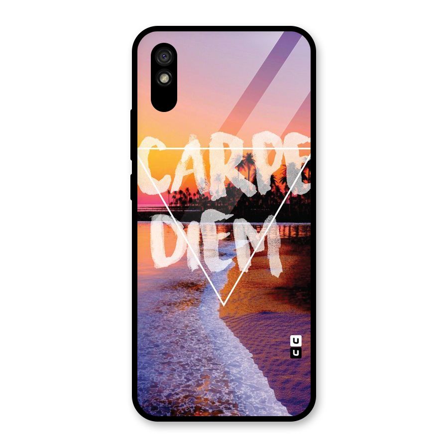 Oceanic Diem Glass Back Case for Redmi 9A