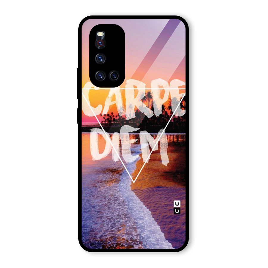 Oceanic Diem Glass Back Case for Vivo V19