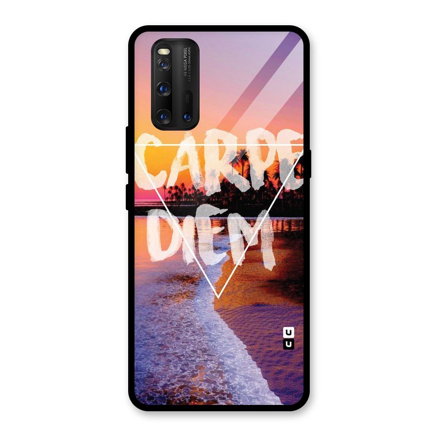 Oceanic Diem Glass Back Case for Vivo iQOO 3