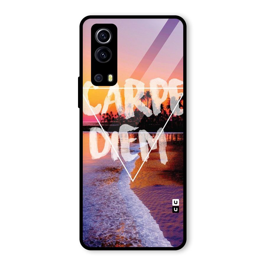 Oceanic Diem Glass Back Case for Vivo iQOO Z3