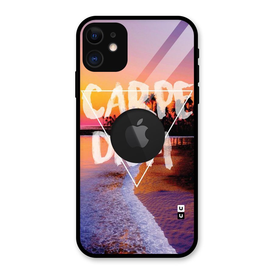 Oceanic Diem Glass Back Case for iPhone 11 Logo Cut