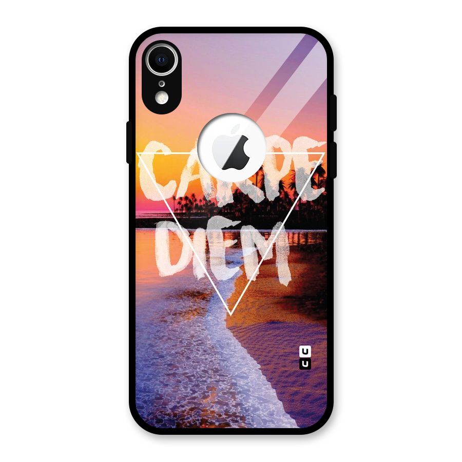Oceanic Diem Glass Back Case for iPhone XR Logo Cut