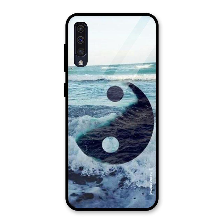 Oceanic Peace Design Glass Back Case for Galaxy A50