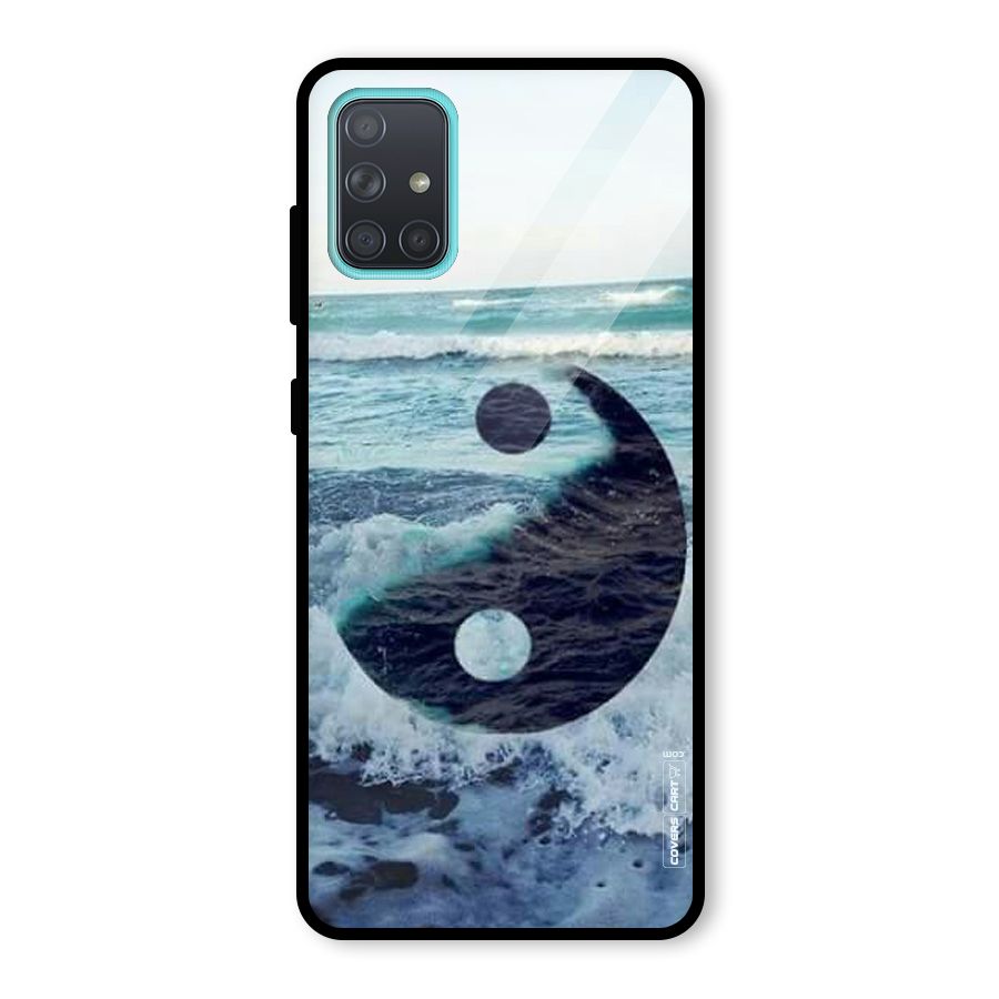 Oceanic Peace Design Glass Back Case for Galaxy A71