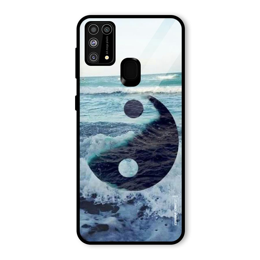 Oceanic Peace Design Glass Back Case for Galaxy F41