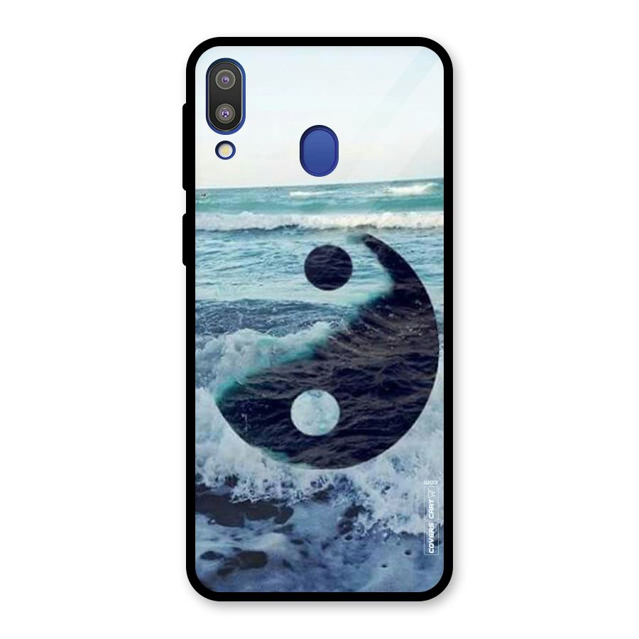 Oceanic Peace Design Glass Back Case for Galaxy M20