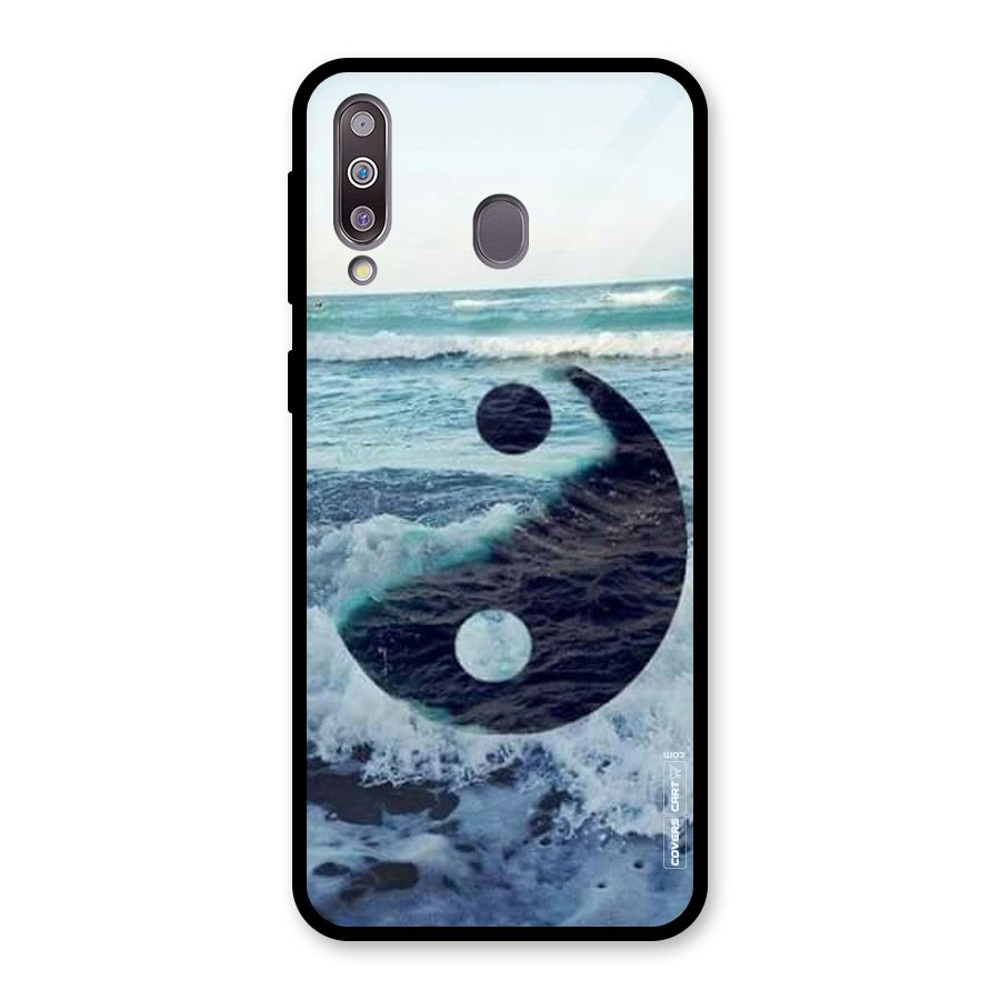 Oceanic Peace Design Glass Back Case for Galaxy M30