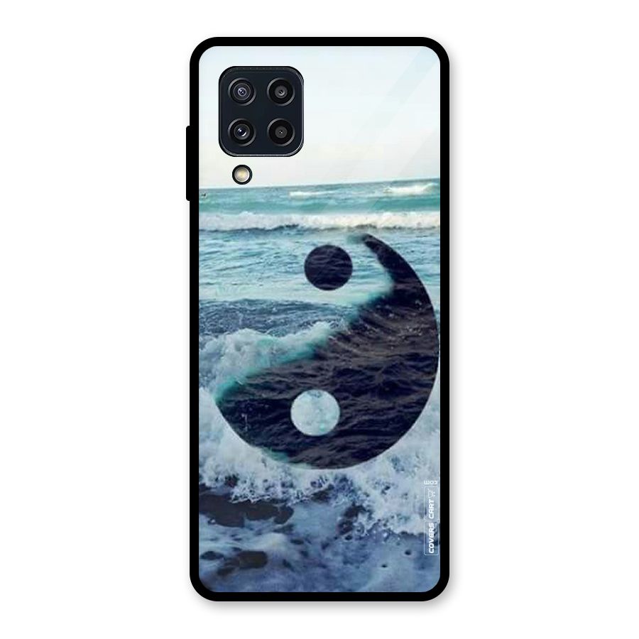 Oceanic Peace Design Glass Back Case for Galaxy M32