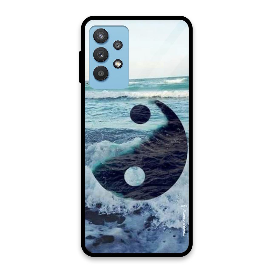 Oceanic Peace Design Glass Back Case for Galaxy M32 5G