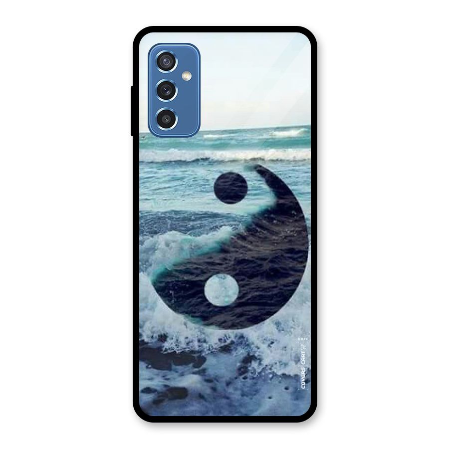 Oceanic Peace Design Glass Back Case for Galaxy M52 5G