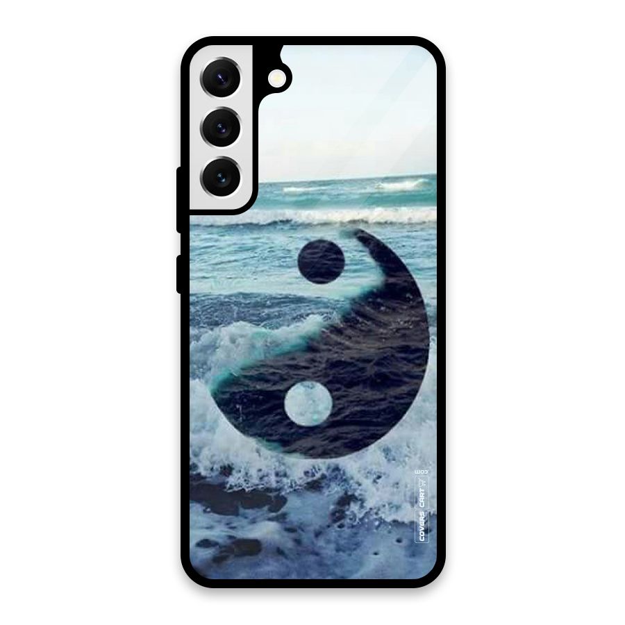 Oceanic Peace Design Glass Back Case for Galaxy S22 Plus 5G