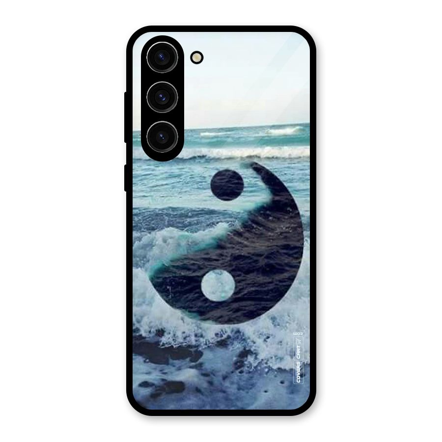 Oceanic Peace Design Glass Back Case for Galaxy S23 Plus