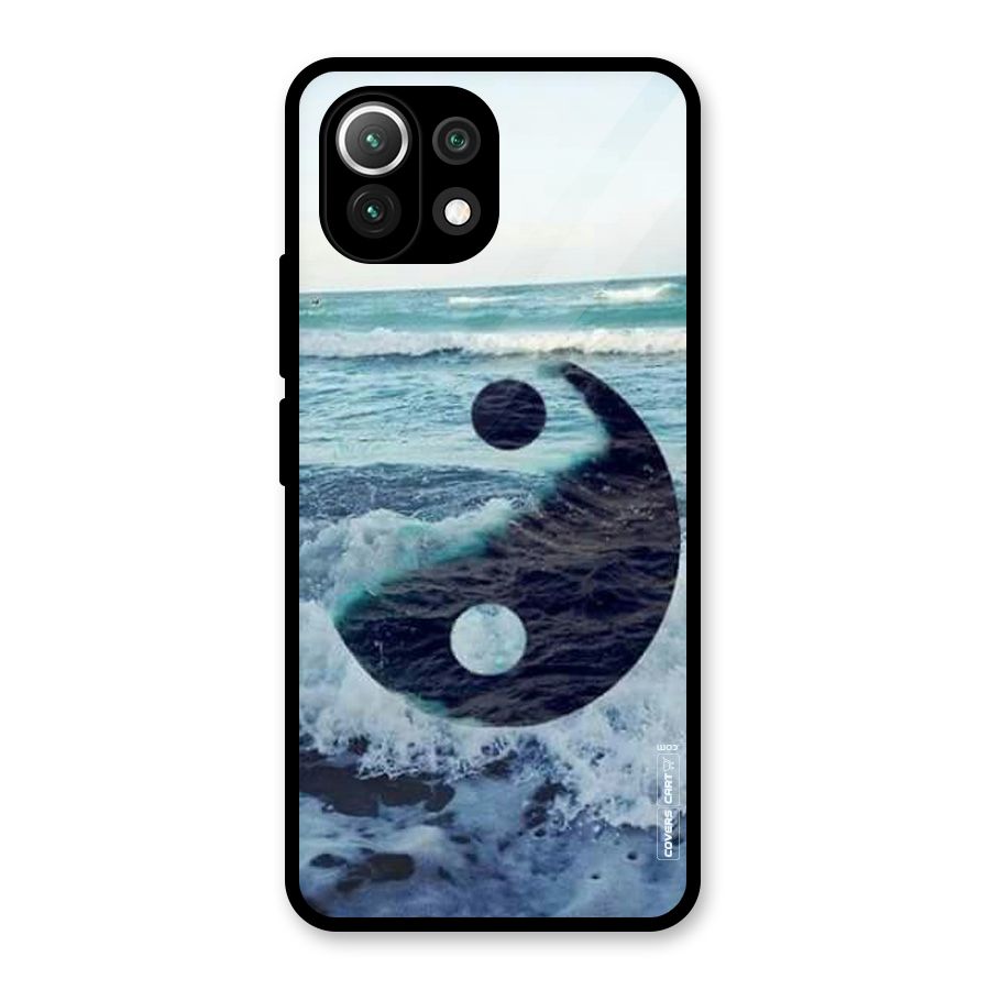 Oceanic Peace Design Glass Back Case for Mi 11 Lite NE 5G