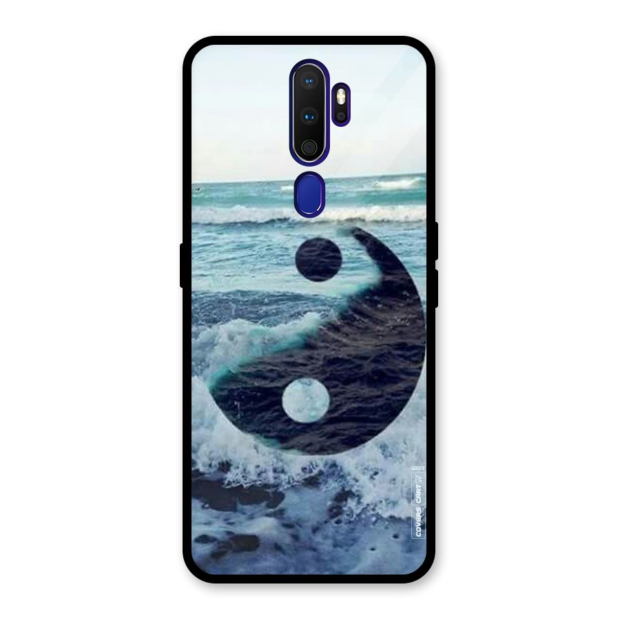 Oceanic Peace Design Glass Back Case for Oppo A9 (2020)
