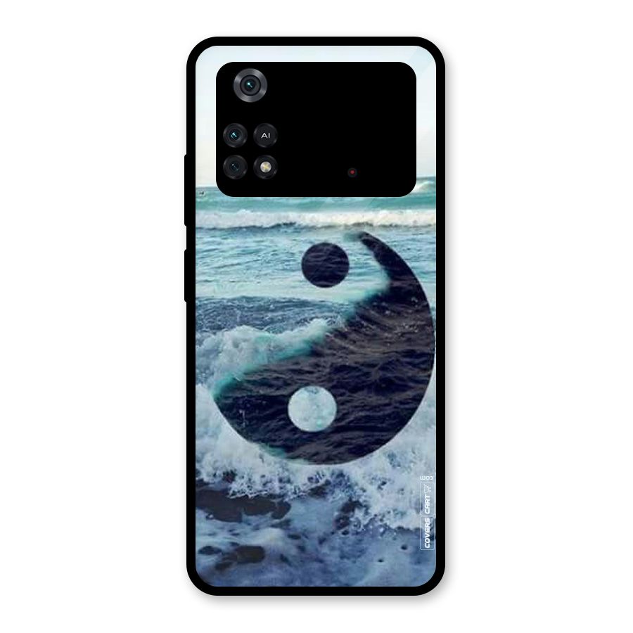 Oceanic Peace Design Glass Back Case for Poco M4 Pro 4G