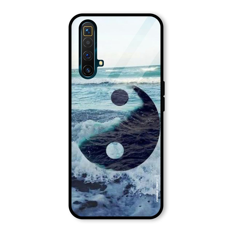 Oceanic Peace Design Glass Back Case for Realme X3