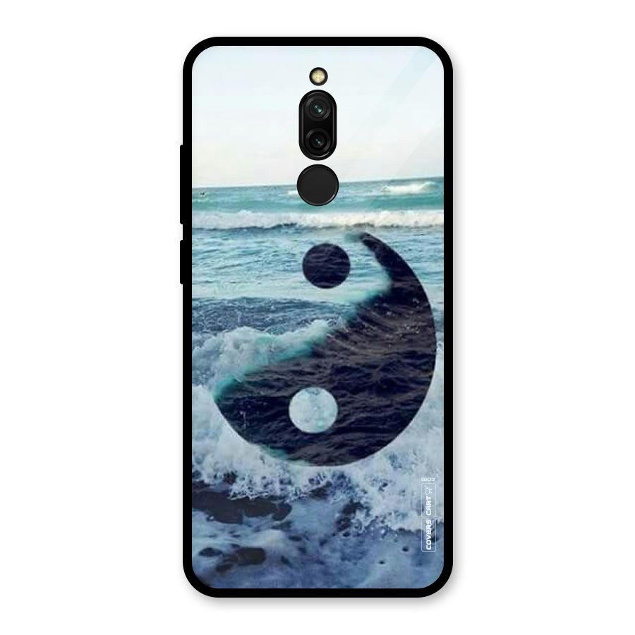 Oceanic Peace Design Glass Back Case for Redmi 8