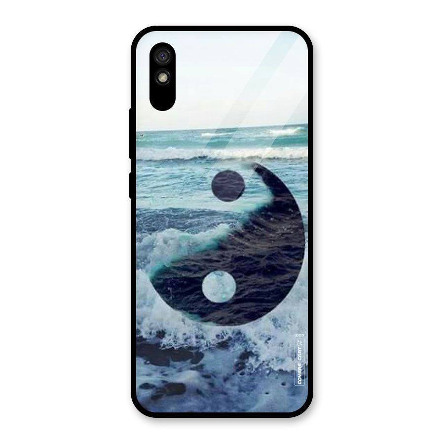 Oceanic Peace Design Glass Back Case for Redmi 9A