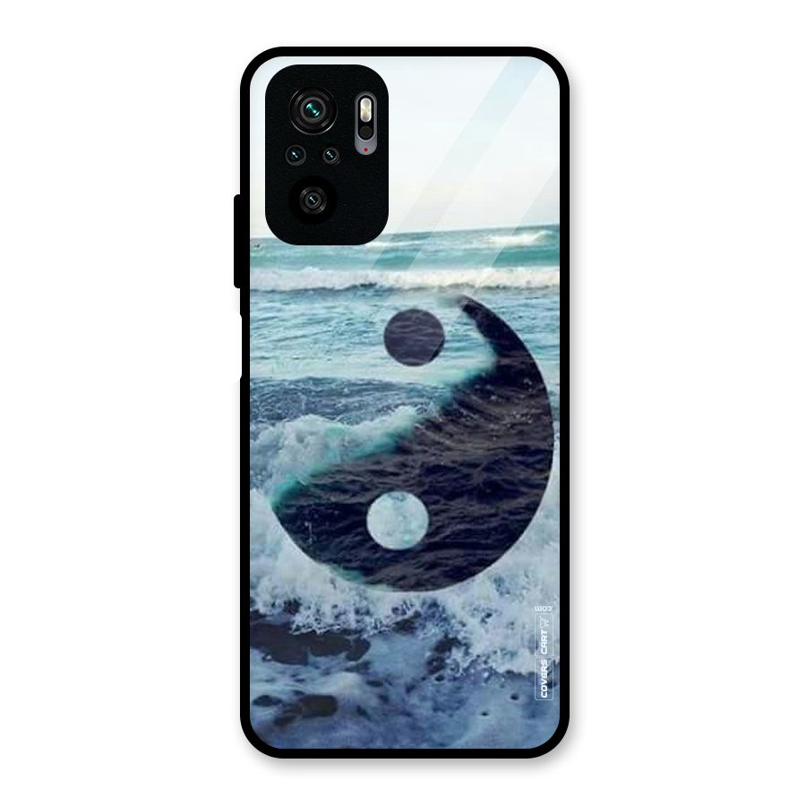 Oceanic Peace Design Glass Back Case for Redmi Note 10S