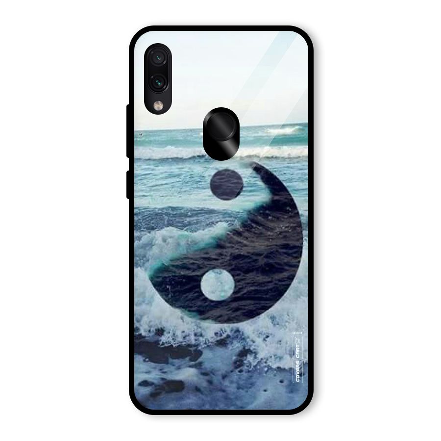 Oceanic Peace Design Glass Back Case for Redmi Note 7 Pro