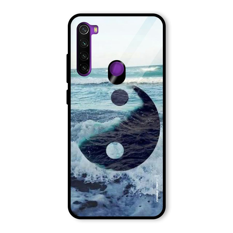 Oceanic Peace Design Glass Back Case for Redmi Note 8