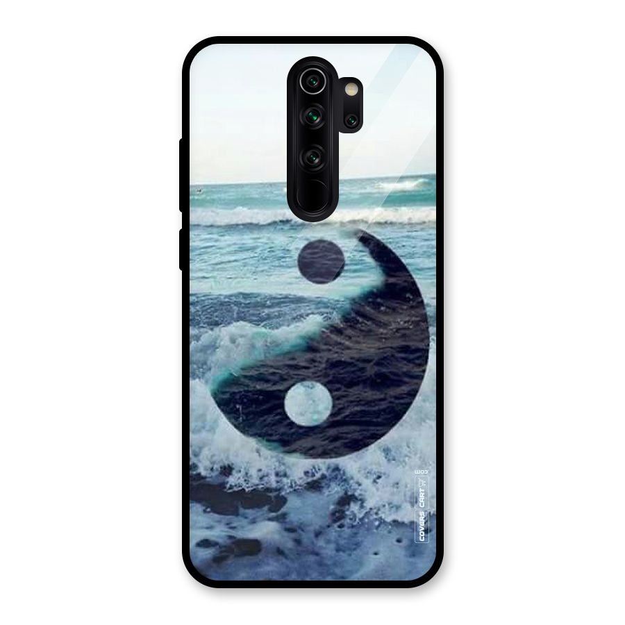 Oceanic Peace Design Glass Back Case for Redmi Note 8 Pro