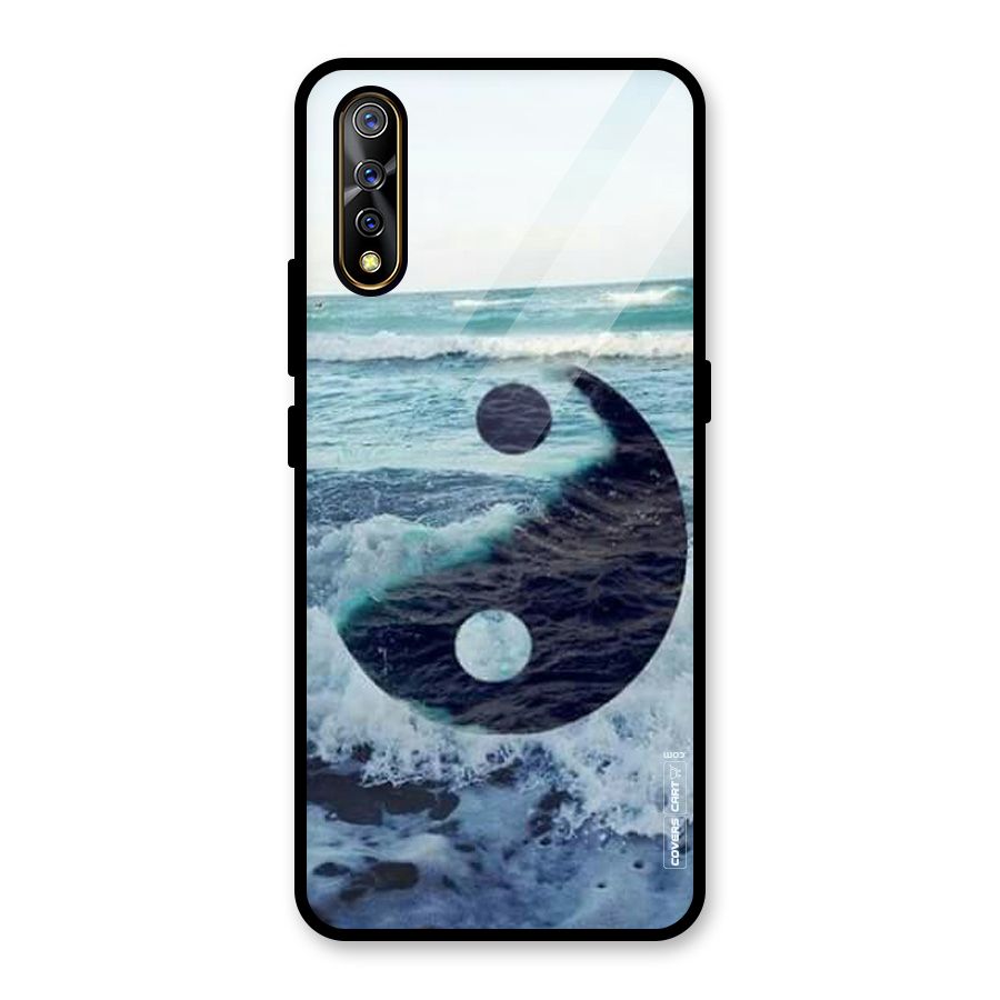 Oceanic Peace Design Glass Back Case for Vivo S1